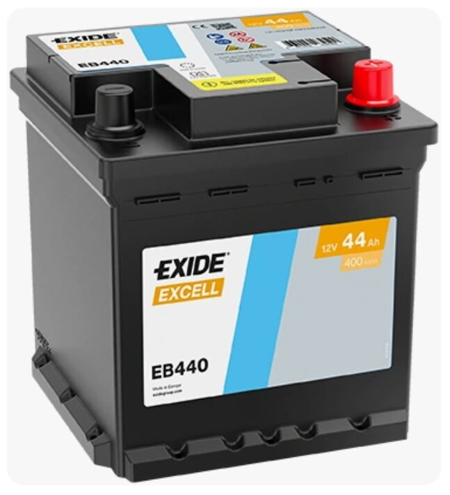 Autobaterie EXIDE Excell 44Ah, 12V, EB440