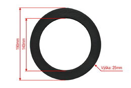Samolepící akustická izolace reproduktorů 165mm - balení 2ks
