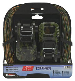 Popruh s ráčnou a háky 2ks 500daN 25mm x 5m KAMU