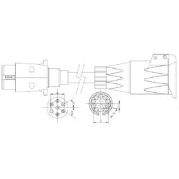 Redukce s prodloužením 13/7 pin 12V 75cm