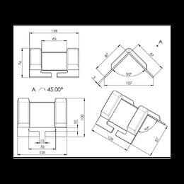 Ochranný roh k upínacím pásům 130x100 mm PVC