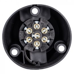 Zásuvka 7P pro tažné zařízení + těsnění - 12/24V, plast