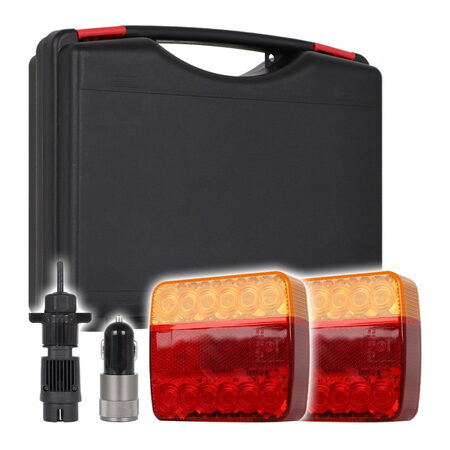 2x LED sdružená magnetická zadní světla s bezdrátovým připojením, 32 LED, ECE R10, IP67