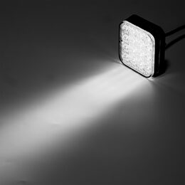 LED couvací světlo 12V bílé, 16 LED, ECE R10 R148, IP67 - 87x77x29 mm