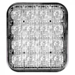 LED couvací světlo 12V bílé, 16 LED, ECE R10 R148, IP67 - 87x77x29 mm