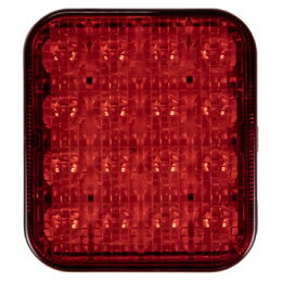 LED mlhové světlo 12V červené, 16 LED, ECE R10 R148, IP67 - 87x77x29 mm