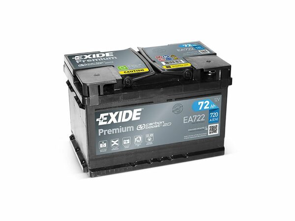 Autobaterie EXIDE Premium 72Ah 12V 720A