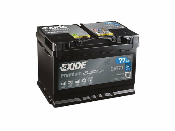 Autobaterie EXIDE Premium 77Ah 12V 760A