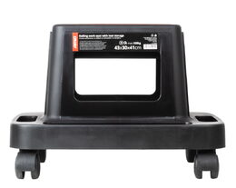 Dílenská židle na kolečkách s úložným prostorem na nářadí 150 kg