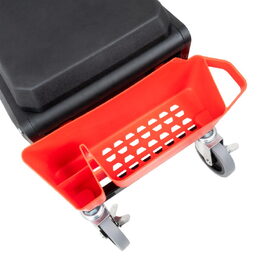 Dílenská židle na kolečkách s úložným prostorem na nářadí 150 kg