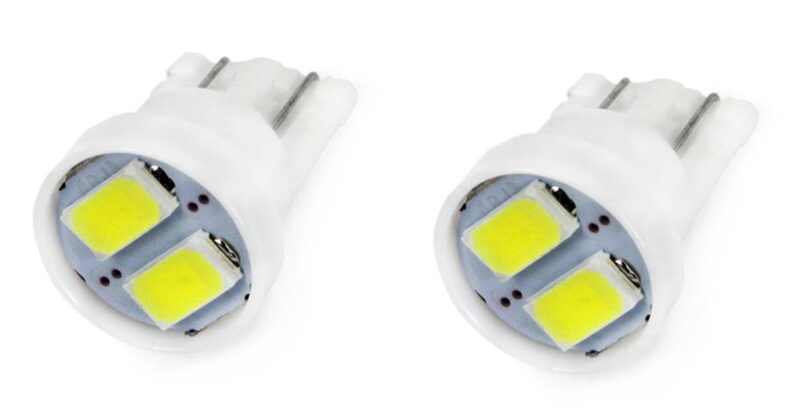 LED autožárovky W5W T10, 12V - 2 kusy