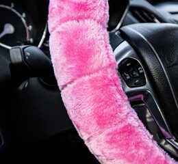 Potah volantu růžový 37-39cm