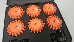 AKU LED výstražná světla 16LED, oranžová, set 6ks