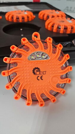 AKU LED výstražná světla 16LED, oranžová, set 6ks