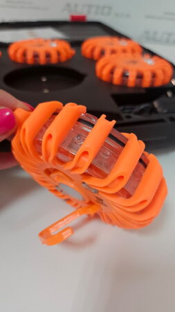 AKU LED výstražná světla 16LED, oranžová, set 6ks