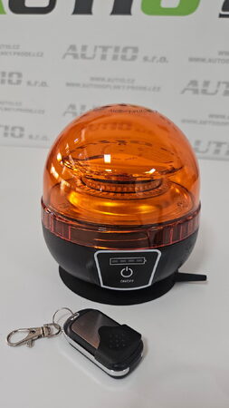 PROFI LED maják s dálkovým ovladačem 12-24V 45LED, oranžový, ECE R10, IP65