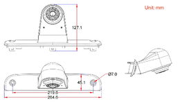 Kamera pro Citroën Jumper, Fiat Ducato, Peugeot Boxer, AHD/CVBS