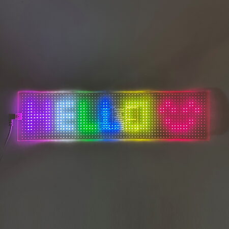 LED matrix panel "Devil eyes", průhledný, 10 x 39,5cm
