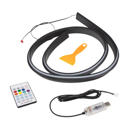 LED ambientní osvětlení RGB pod přední okno - vnitřní