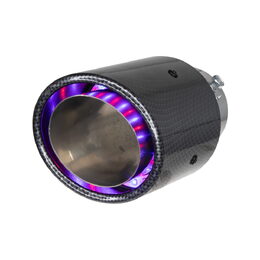 Tuningová koncovka výfuku s červeným/modrým LED podsvícením