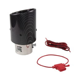 Tuningová koncovka výfuku s červeným/modrým LED podsvícením