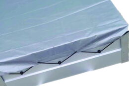 Plachta na přívěsný vozík 2120 x 1330 mm, šedá, CZ výroba (tkaná plachtovina 650 g/m2)