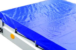 Plachta na přívěsný vozík 2320 x 1320 mm, modrá, CZ výroba (tkaná plachtovina 650 g/m2)