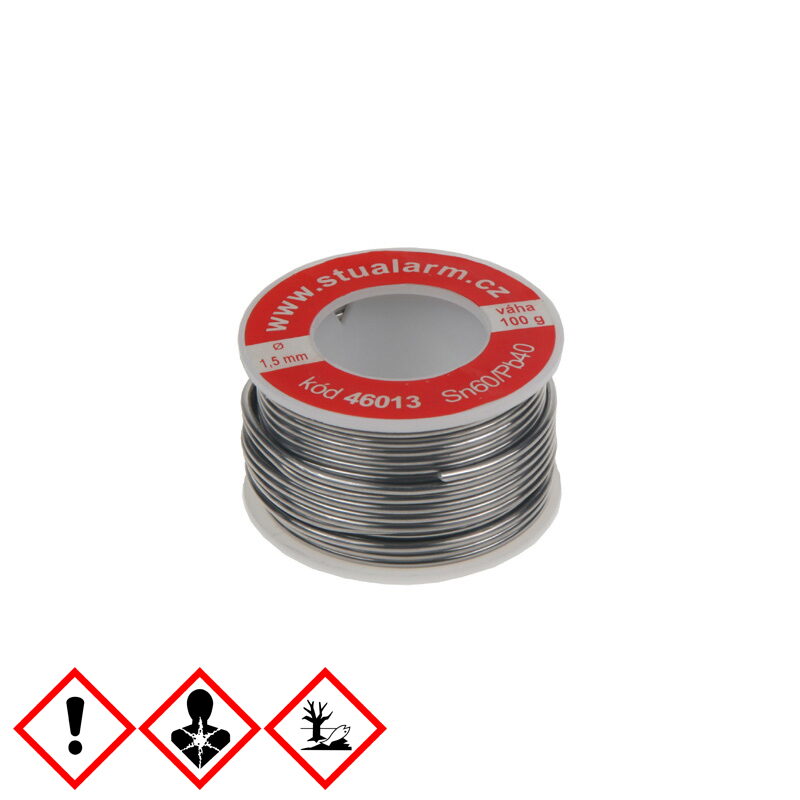 Trubičkový cín cívka 0,1kg, 1,5mm