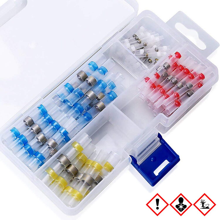 Sada vodotěsných spojek s cínem, 100 ks