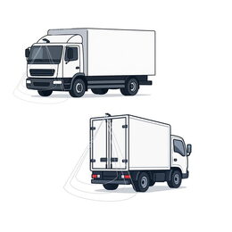 AHD kamera 4PIN vnější pro instalaci na hranu kabiny přední / zadní