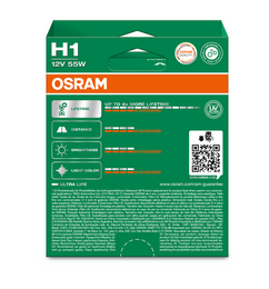 Autožárovky Osram H1 Ultra Life 3x delší životnost - 2ks