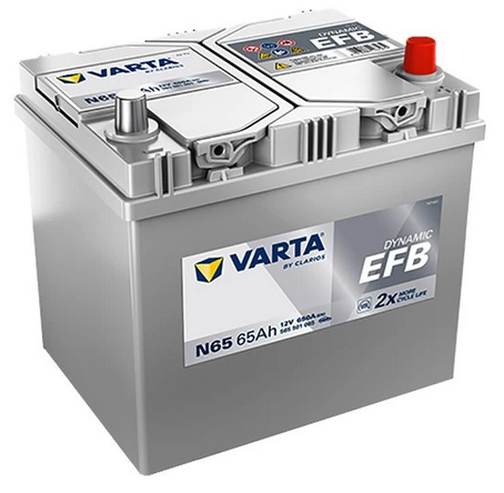 Autobaterie VARTA DYNAMIC EFB 65Ah 12V 650A N65