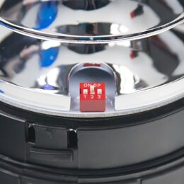 LED maják, 12-24V, 24x3W modrý, magnet, ECE R10