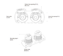 Dvojitá CL zásuvka do panelu