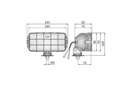 Mlhové světlo HP2.10045 180 x 78 mm s mřížkou, WESEM