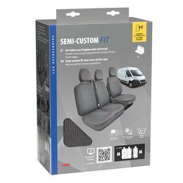 Potahy na přední sedadla pro dodávky M, LAMPA, šedé