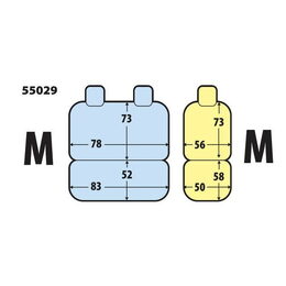 Potahy na přední sedadla pro dodávky M, LAMPA, šedé