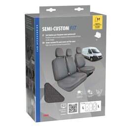 Potahy na přední sedadla pro dodávky L, LAMPA, šedé