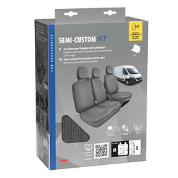 Potahy na přední sedadla pro dodávky L+M, LAMPA, šedé