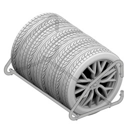 Držák na pneumatiky na zeď LAMPA