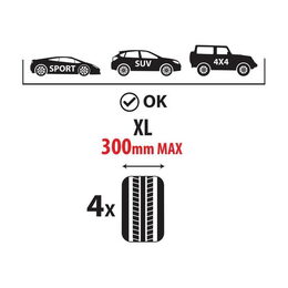 Držák na pneumatiky na zeď LAMPA