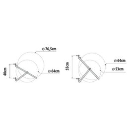 Držák na pneumatiky na zeď LAMPA - skládací
