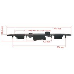 Kamera PAL/NTSC do vozu AUDI A3, A4, A5, A6, Q7 2011- v madle kufru