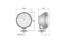 Světlo na traktor pravé RE.13910, 3funkční R2, plast, WESEM