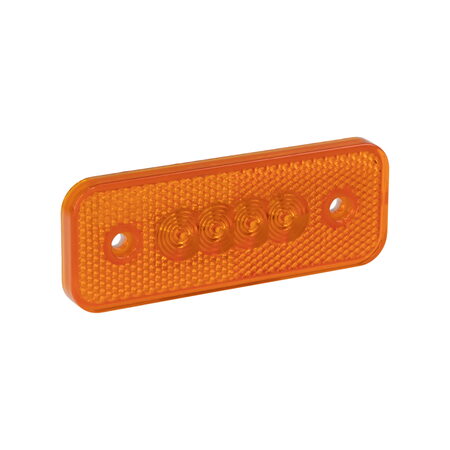 Boční obrysové světlo LED, oranžový obdélník, 12V, ECE