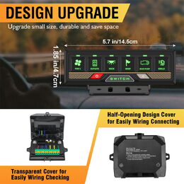 Dálkově ovládaný spínač 12/24V, 6-kanálový, 60A, Bluetooth + d.o.