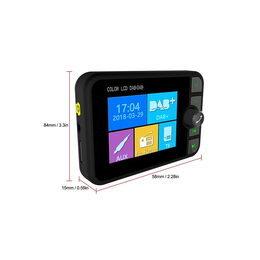 DAB přijímač / Bluetooth HF + přehrávač / micro SD / FM modulátor