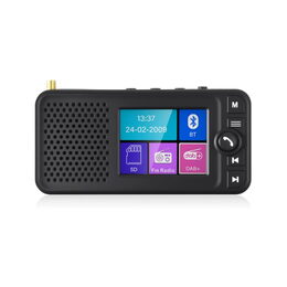 Multifunkční FM + DAB přijímač / Bluetooth HF + přehrávač / micro SD / FM modulátor / akum