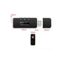 DAB přijímač přes FM modulátor / AUX výstup, napájení USB-A