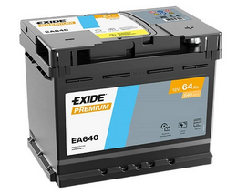 Autobaterie EXIDE Premium 64Ah 12V 640A